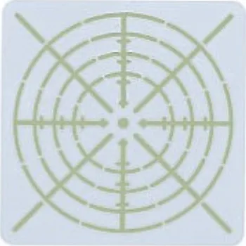 Plast. šablona, TERČ 1, 9x9,1 cm, 1ks