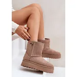 Vysoké dámské sněhule na platformě Big Star OO274A097 Barva: Béžová, Velikost: 40