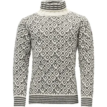 Pánský svetr Unisex svetr Devold Svalbard Wool High Neck Offwhite/Anth. S