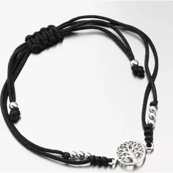 Šperk Náramek stříbro 925 provázkový strom života BST-14376 délka 21 cm