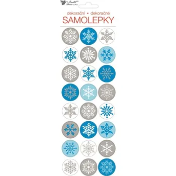 Samolepící dekorace Dekorační samolepky vločky, 10x31 cm (zn. AndělPřerov)