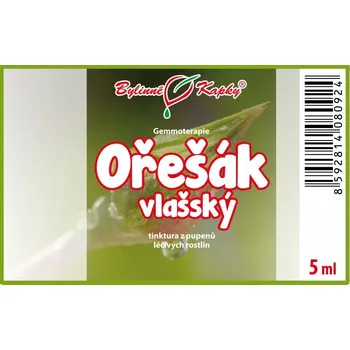 Doplněk stravy Bylinné kapky s.r.o. Ořešák vlašský - tinktura z pupenů (gemmoterapie) 5 ml | Bylinné kapky