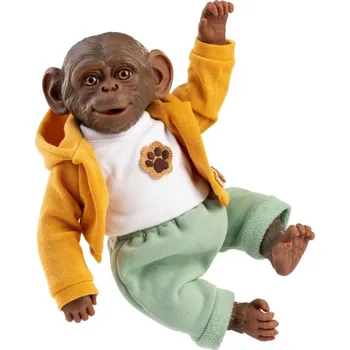 Dětské zboží Guca 988 REBORN OPIČKA - realistická opička miminko s měkkým látkovým tělem - 32 cm