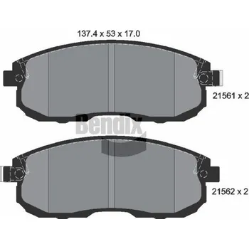 Brzdová destička Sada brzdových destiček, kotoučová brzda BENDIX Braking BPD1112