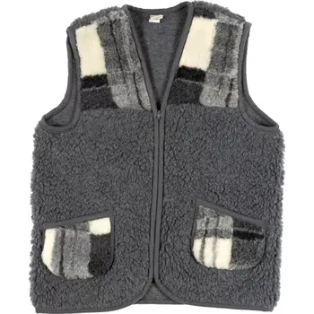 Vesta šedá káro Šedá