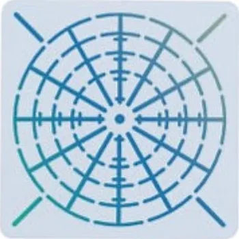 Plast. šablona, TERČ 3, 9x9,1 cm, 1ks