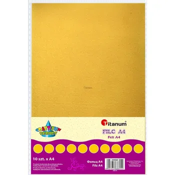 344564, Filc A4, 10ks, teplá žlutá