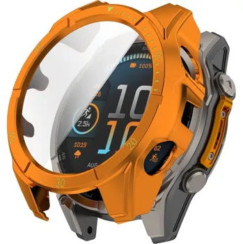 VSECHNONAMOBIL 93781 LUNET FULL COVER Plastový kryt se sklem pro Garmin Fenix 8 AMOLED 47mm ORANGE GREEN