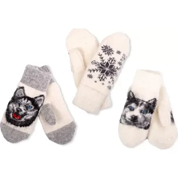 Dámská vesta Vlněné rukavice s obrázkem