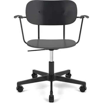 Audo Copenhagen Kancelářská židle Co Task Chair s područkami, black/black oak