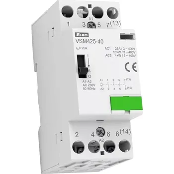 Stykač ELKO VSM425 -31 /230V AC Instalační stykač s manuálním ovládáním 4x25A (ELKO VSM425 -31 /230V AC Instalační stykač s manuálním ovládáním 4x25A)