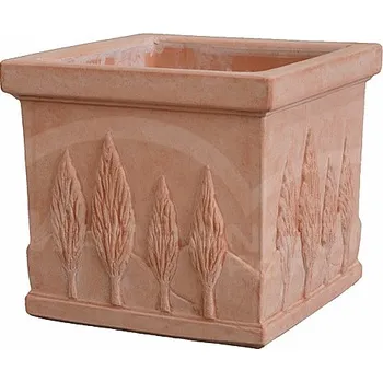 Terakota - květináč - Cypress Square - Itálie - 42 x 42 x 38cm výška - Antiqua