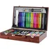 Výtvarná sada LEAN Toys Umělecká sada v dřevěném kufru 123 ks