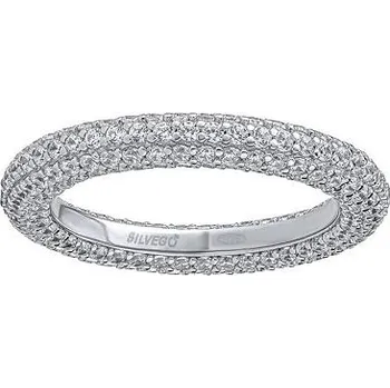 Prsten Stříbrný prsten Cleolynd s čirými Brilliance Zirconia velikost obvod 54 mm JJJ1401RW-obvod 54 mm