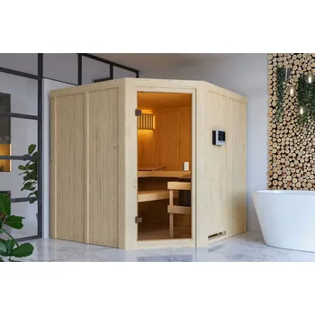 Sauna KARIBU HOLZTECHNIK Finská sauna KARIBU KOTKA (6194) LG4258 AKCE