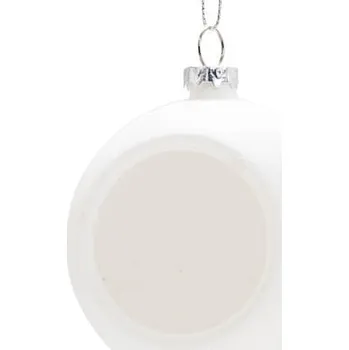 Vánoční dekorace PRIME vánoční koule 7,8 cm bílá