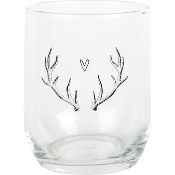 Sklenice Clayre & Eef - Sklenička na vodu NATURAL WINTER VIBES NWVGL0002