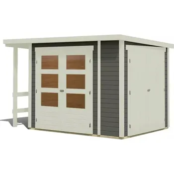 Zahradní domek KARIBU HOLZTECHNIK Dřevěný domek KARIBU multifunkční (93797) terragrau LG4163