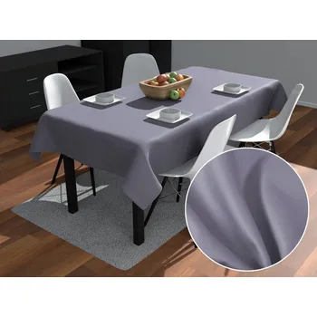ubrus Velký obdélníkový bavlněný saténový ubrus ST-016 Modrošedý 160x220 cm