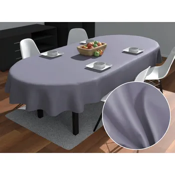 ubrus Oválný bavlněný saténový ubrus ST-016 Modrošedý 60x100 cm
