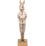 Clayre & Eef - Dekorativní figurka králičího kluka s dortíkem 6PR5000