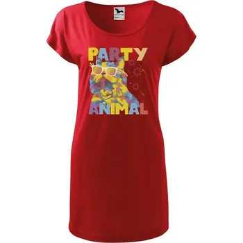 Dámské tričko DOBRÝ TRIKO Dámské tričko/šaty Party animal Velikost: XL, Barva: Červená
