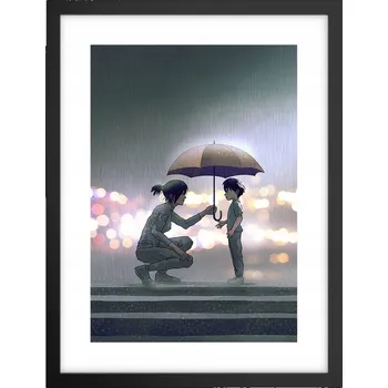 Obraz Obraz plakát v černém rámu do obýváku 30x40 pro děti plakáty na zeď