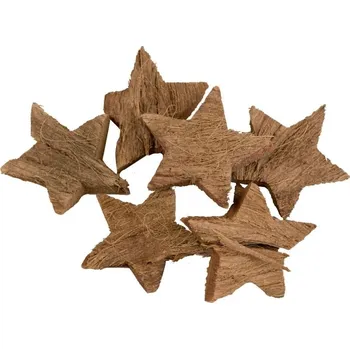 Vánoční dekorace Dekorace - Kokosová hvězda 6 ks