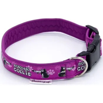 Obojek pro psa Pamlskový Ráj Obojek pro psa - border kolie Barva: ostružinová (borderka)