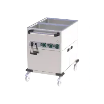Sporák RM GASTRO Vodní lázeň pojízdná elektrická GN 2-1/1 opláštěná vyhřívaná ovládání na kratší straně | RM - BMPK 2120 CSH