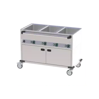 RM GASTRO Vodní lázeň pojízdná elektrická GN 3-1/1 opláštěná vyhřívaná ovládání na delší straně | RM - BMPD 3120 CSH