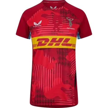 Dámské tričko Castore Harlequins Matchday Shirt 2024 2025 Womens Red/Caviar 16 (XL)