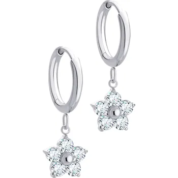 Náušnice BRUNOshop.cz Visací náušnice KVÍTEK s kamínky