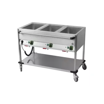 Sporák RM GASTRO Vodní lázeň pojízdná elektrická GN 3-1/1 ovládání na delší straně s deskou | RM - BMPD 3120