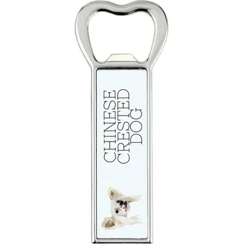 Otvírák Čínský chocholatý pes - otvírák na láhve s geometrickým psem