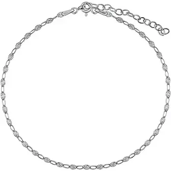 Řetízek Stříbrný řetízek na nohu Sunburst se zdobenými očky 22 cm (2 mm) TTTDISCO40A