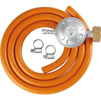 SET X2 plynový regulátor 30mbar, 2m hadice, spony (Komplet obsahuje hadici cca 2 m, plynový regulátor, 2 x spona)