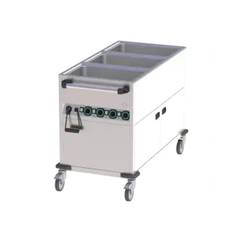 RM GASTRO Vodní lázeň pojízdná elektrická GN 3-1/1 opláštěná vyhřívaná ovládání na kratší straně | RM - BMPK 3120 CSH