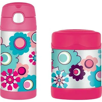 Termoska Dětský set Thermos FUNtainer Květy termoska na pití a na jídlo + Doprava zdarma