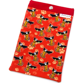 Obal na doklad Pamlskový Ráj Obal na očkovací průkaz psa – belgický ovčák - Malinois Barva: červená