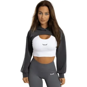 Dámská mikina Exalted Dámská Bolero mikina s kapucí šedá - L + Sleva 3 % pro registrované