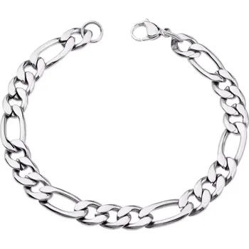 Oblečení a móda Pánský náramek ocel - Figaro 10 mm 64018 délka 20 cm