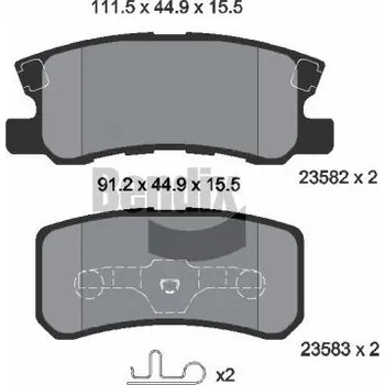 Brzdová destička Sada brzdových destiček, kotoučová brzda BENDIX Braking BPD1199