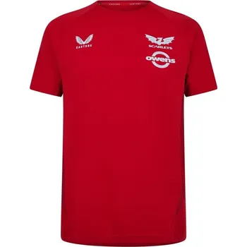 Pánské tričko Castore Scarlets T-Shirt 2024 2025 Adults Red L