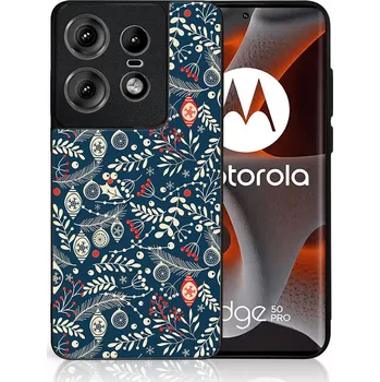 Vánoční dekorace VSECHNONAMOBIL 93358 MY ART Kryt s vánočním designem Motorola Edge 50 Pro MISTLETOE (070)