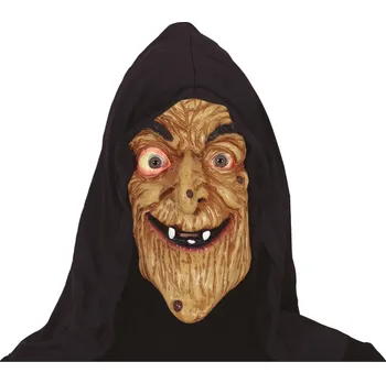 GUIRCA Maska čarodějnice s kapucí, latex