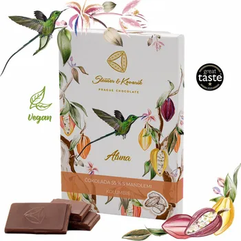 Cukrovinka Aluna - čokoláda 55% s mandlemi, 70 g