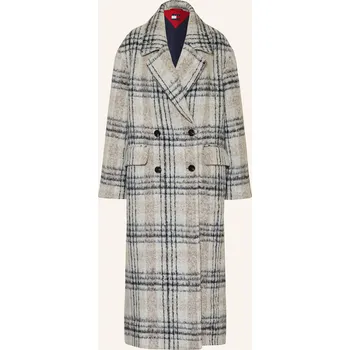 Dámský kabát Tommy Jeans Dámský Caban Kabát, bílá / tmavě modrá / světle...