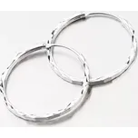 Dámské náušnice stříbro 925 kruhy facetované UCST-122439/25/B