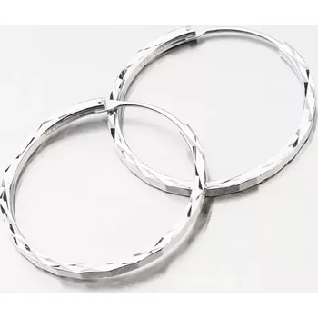 Náušnice Dámské náušnice stříbro 925 kruhy facetované UCST-122439/25/B